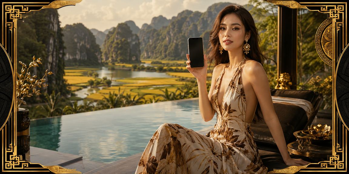 Trải nghiệm ứng dụng fm23 trên điện thoại trong khung cảnh Ninh Bình